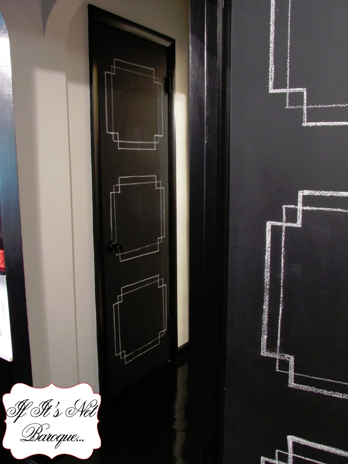 If It's Not Baroque... Chalkboard Interior Doors {Hallway Reveal Part 1}