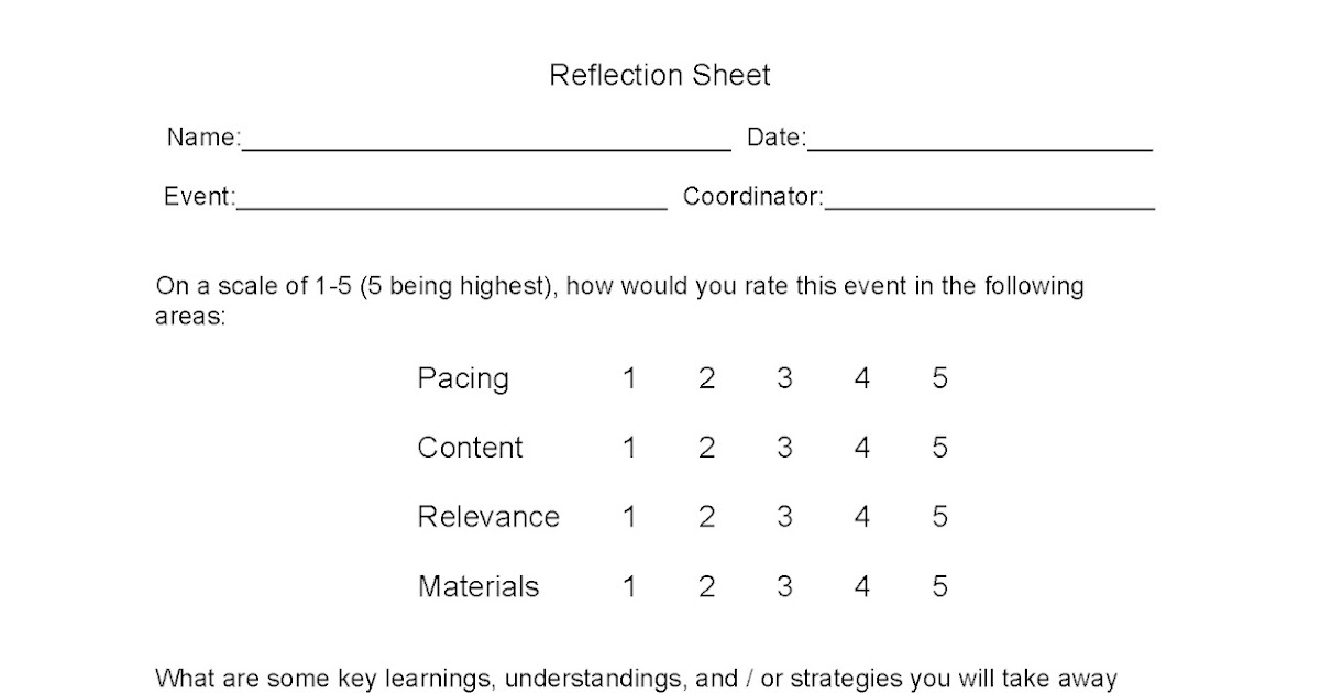 Abbey University - Features of a Teacher: Reflection Sheet for LIFE