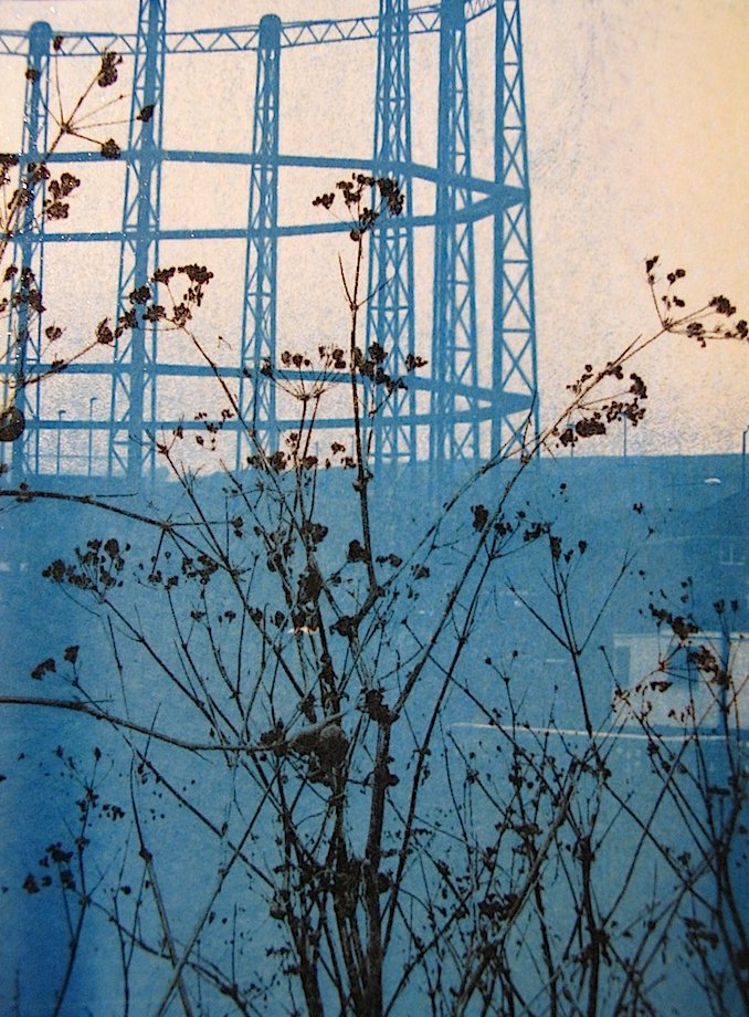 low fired layered cyanotypes