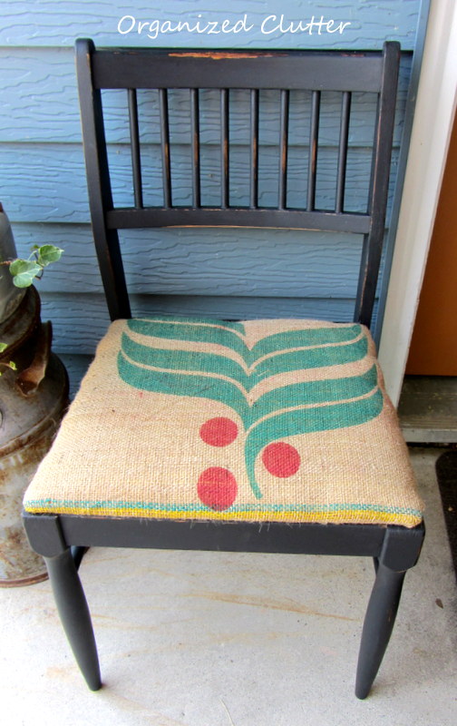 A Coffee Sack Win & A Garage Sale Chair Organized Clutter