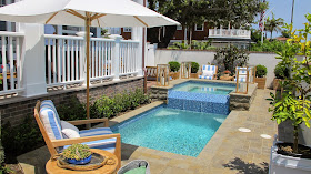 Nautical by Nature | Coastal Living Showhouse Coronado: Backyard, Porch, Pool