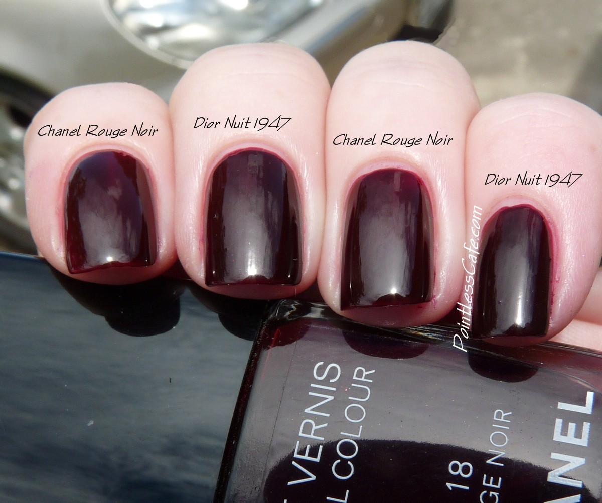Pointless Cafe: Dior Nuit 1947 - Swatches and Comparison with