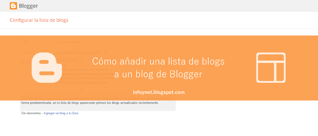 Cómo añadir una lista de blogs a un blog de Blogger