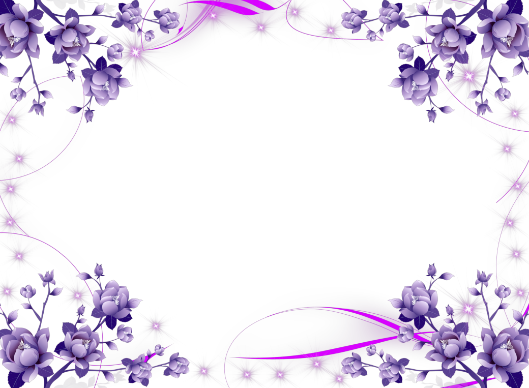 Purple Flower Borders and Frames Purple Flower Borders and Frames
