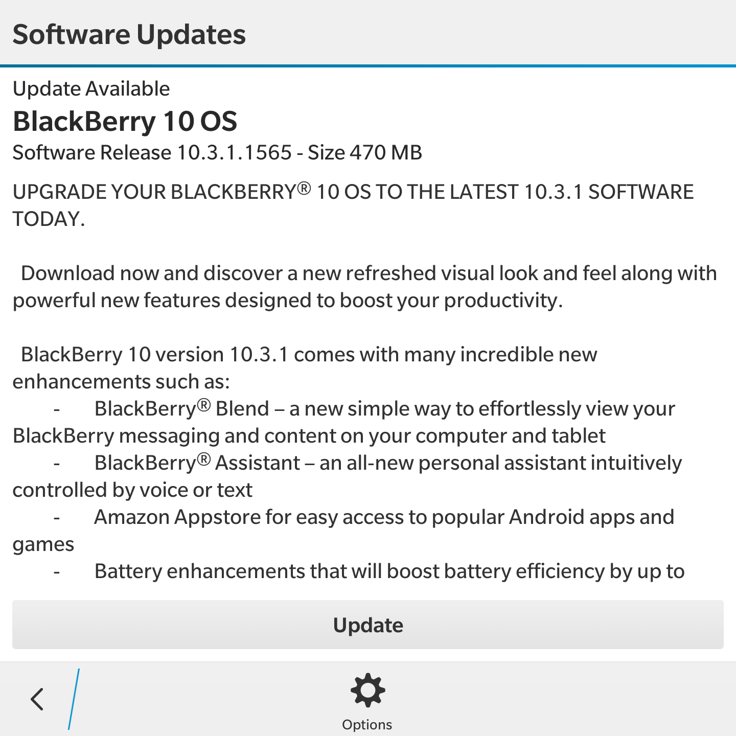 My Tech Blog Blackberry 10 Software Update Available for 10.3.1.1565