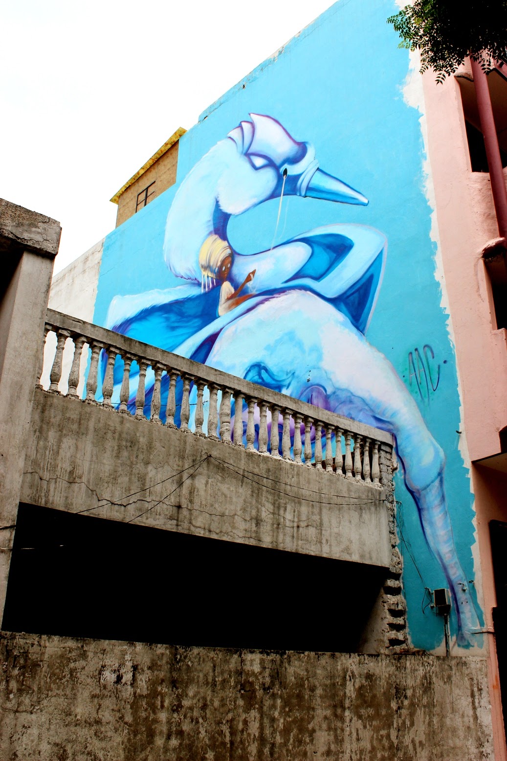 Delhi Magic Wall art in Shahpur Jat, Delhi