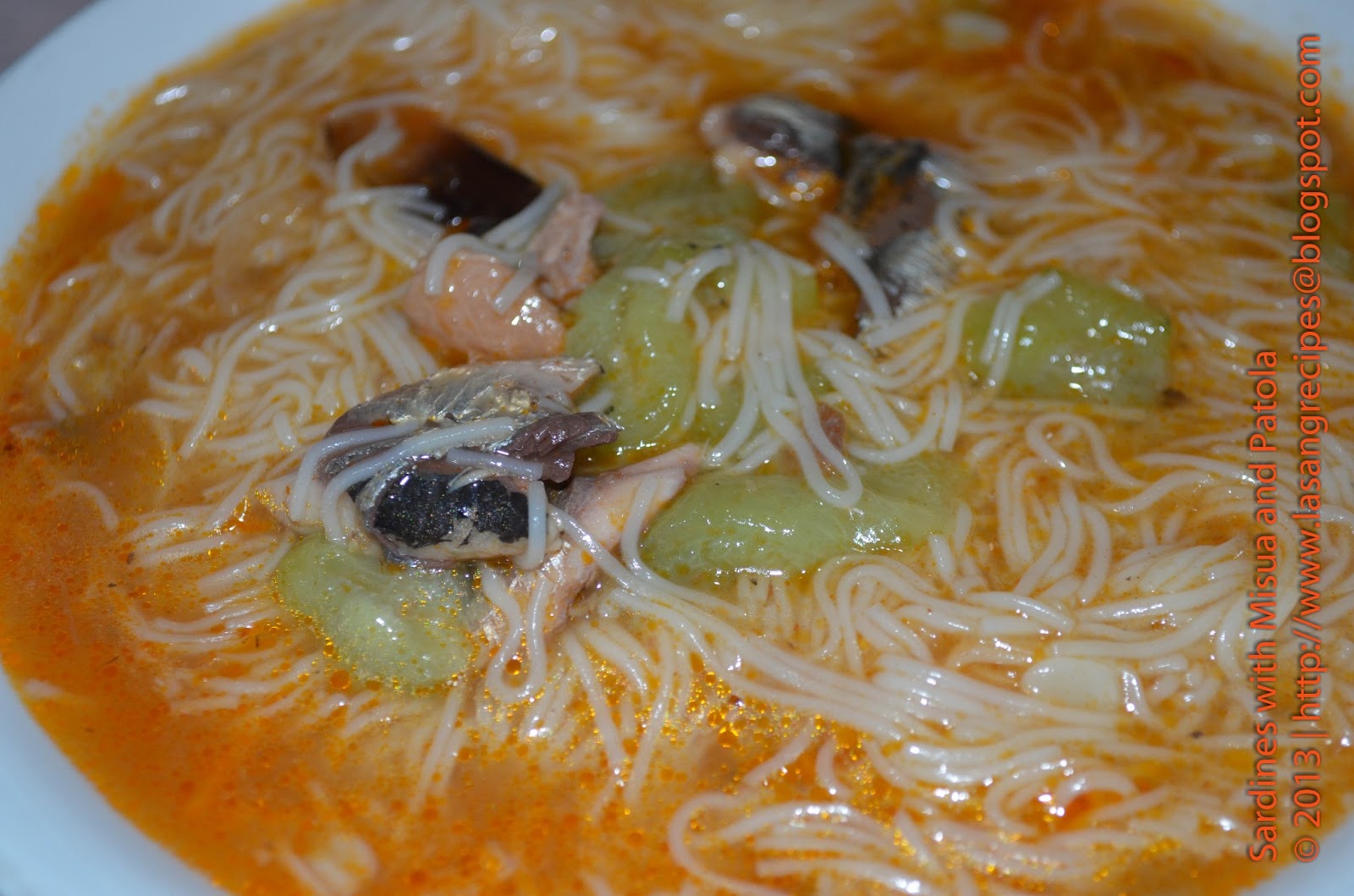 Sardines with Misua and Patola Soup Recipe LasangRecipes