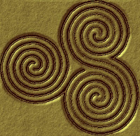 Espiral símbolo celta de eternidad