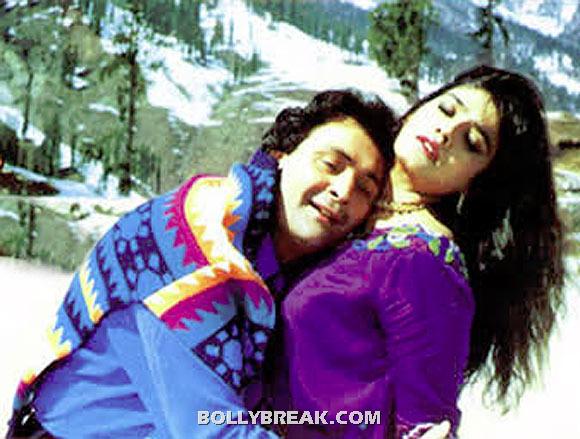 Old Rishi Kapoor and young Raveena Tandon - (16) - Old  heros and young heroines- Rowdy Rathore to gadar