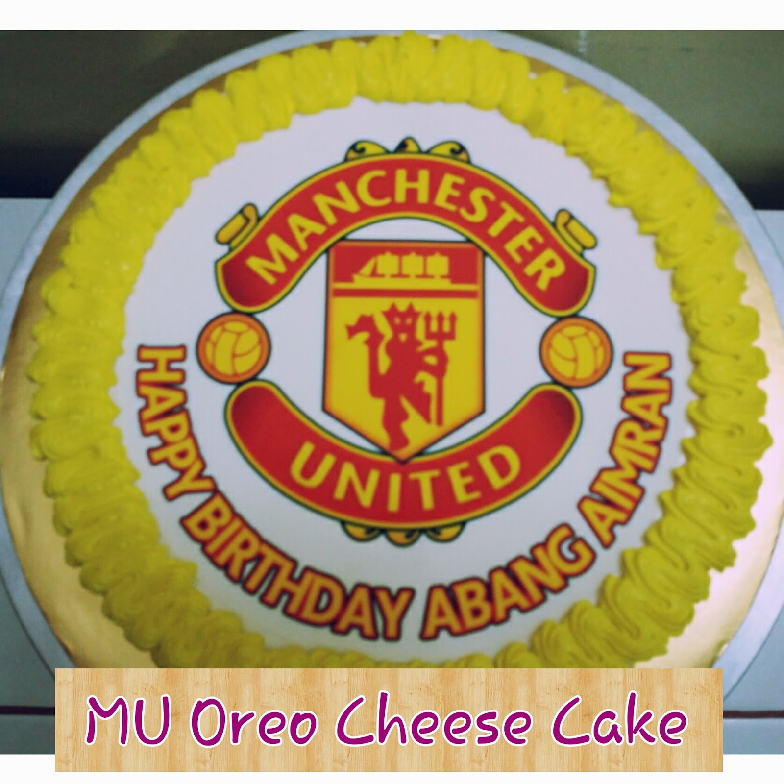 LISA HOMEMADE CAKES & COOKIES KEK OREO CHEESE TEMA MANCHESTER UNITED