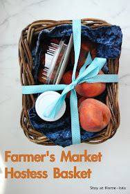 Farmer's Market Hostess Gift- peaches, honey, dried fruit and nuts