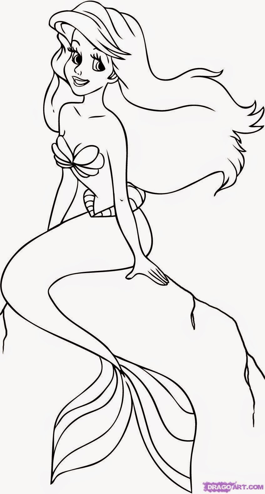 Coloring Pages Ariel the Little Mermaid Free Printable Coloring Pages