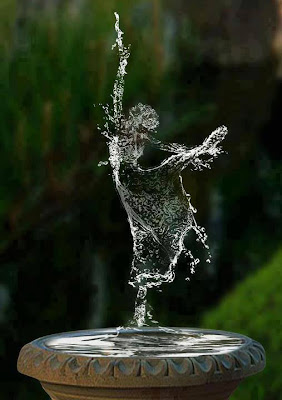 amazing image made from water