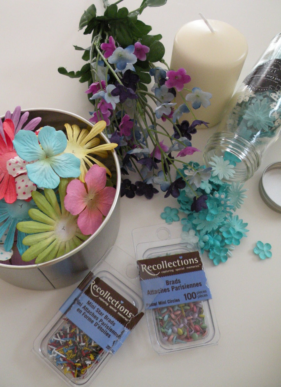 Heart, Hands, Home Floral Candle Party Favors