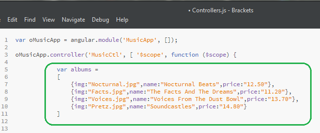 Using Data Collections in AngularJS 4