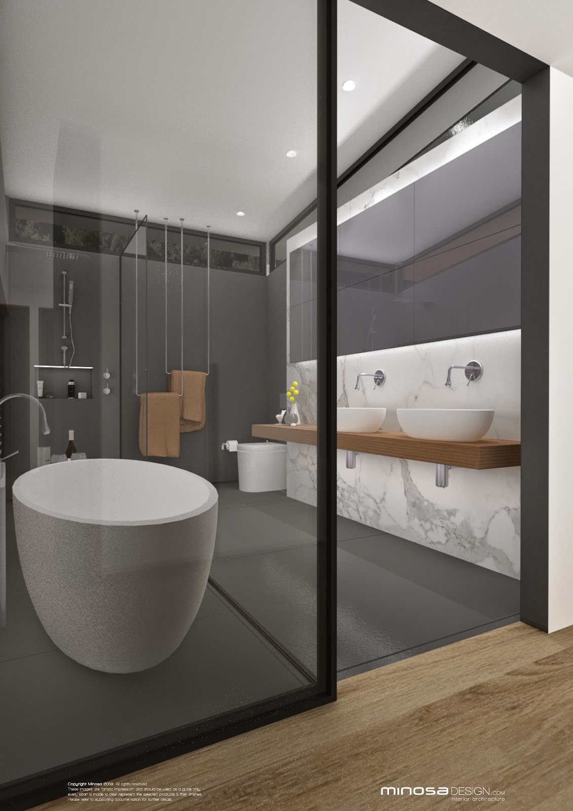 Minosa Bathroom with a view Bathing with nature.