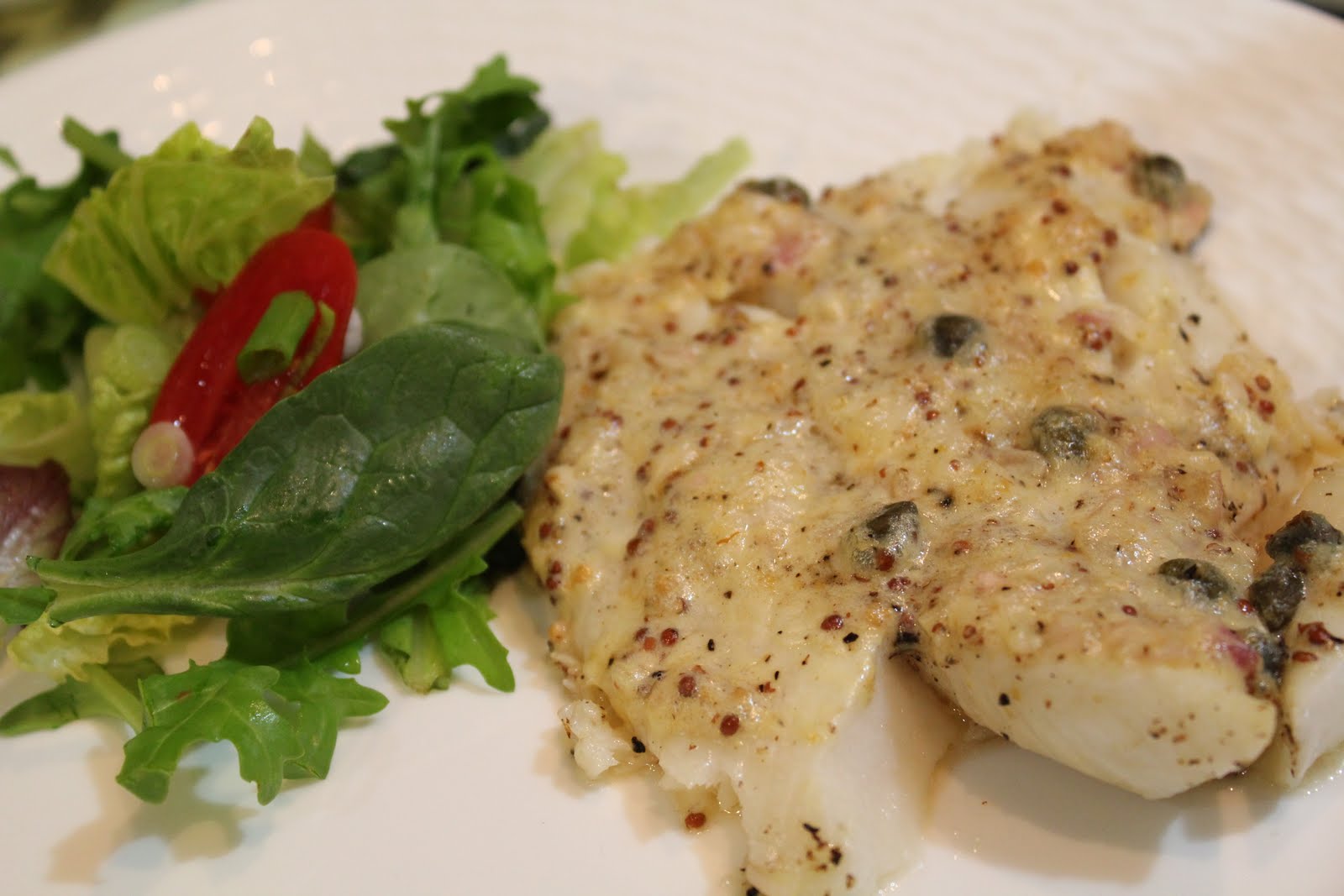 Forks & Amusement Mustard Roasted Fish