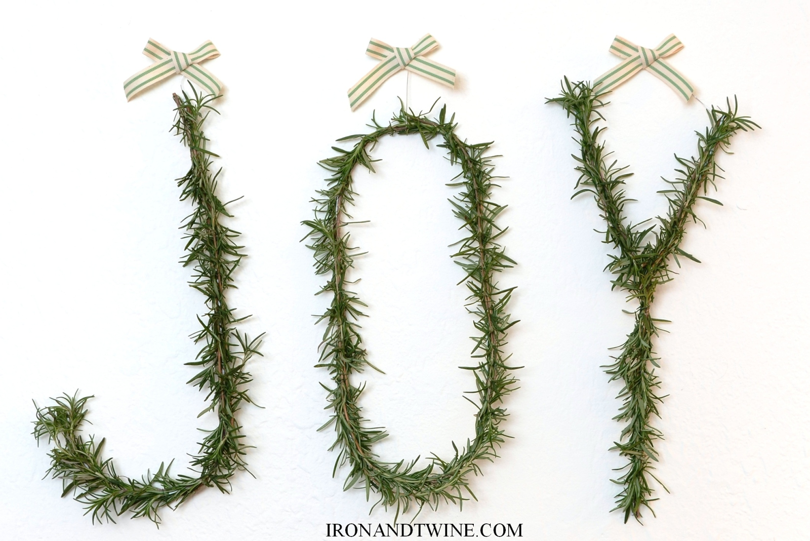 Iron twine diy rosemary letter wreath Iron twine diy rosemary letter wreath