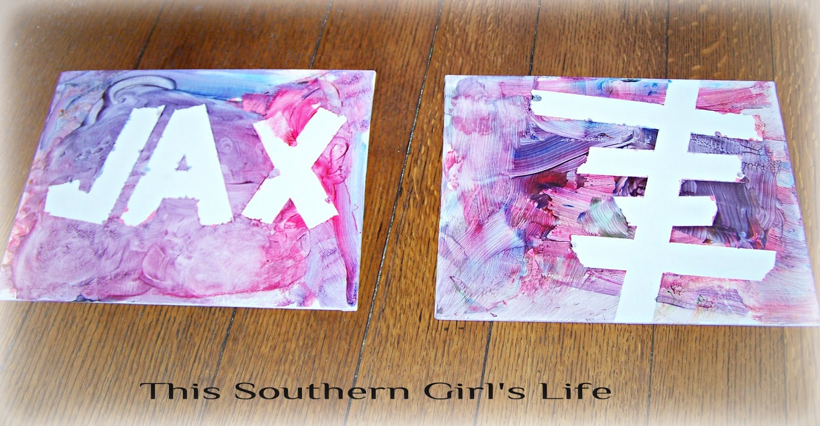 Southern Grace: Masking Tape Canvas Art Try-It Tuesday