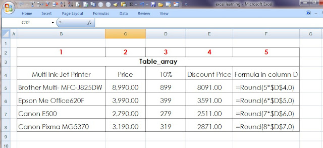 Using $ and Round in Excel Formula