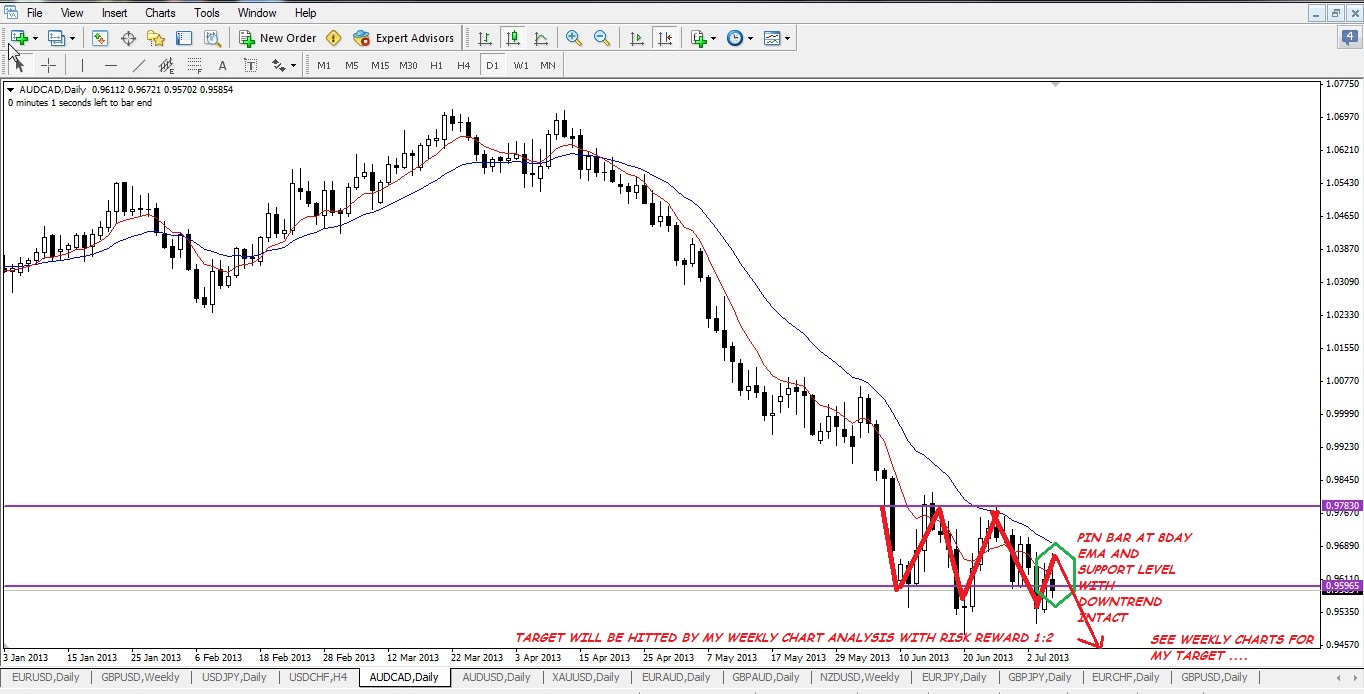 forex trading daily chart only