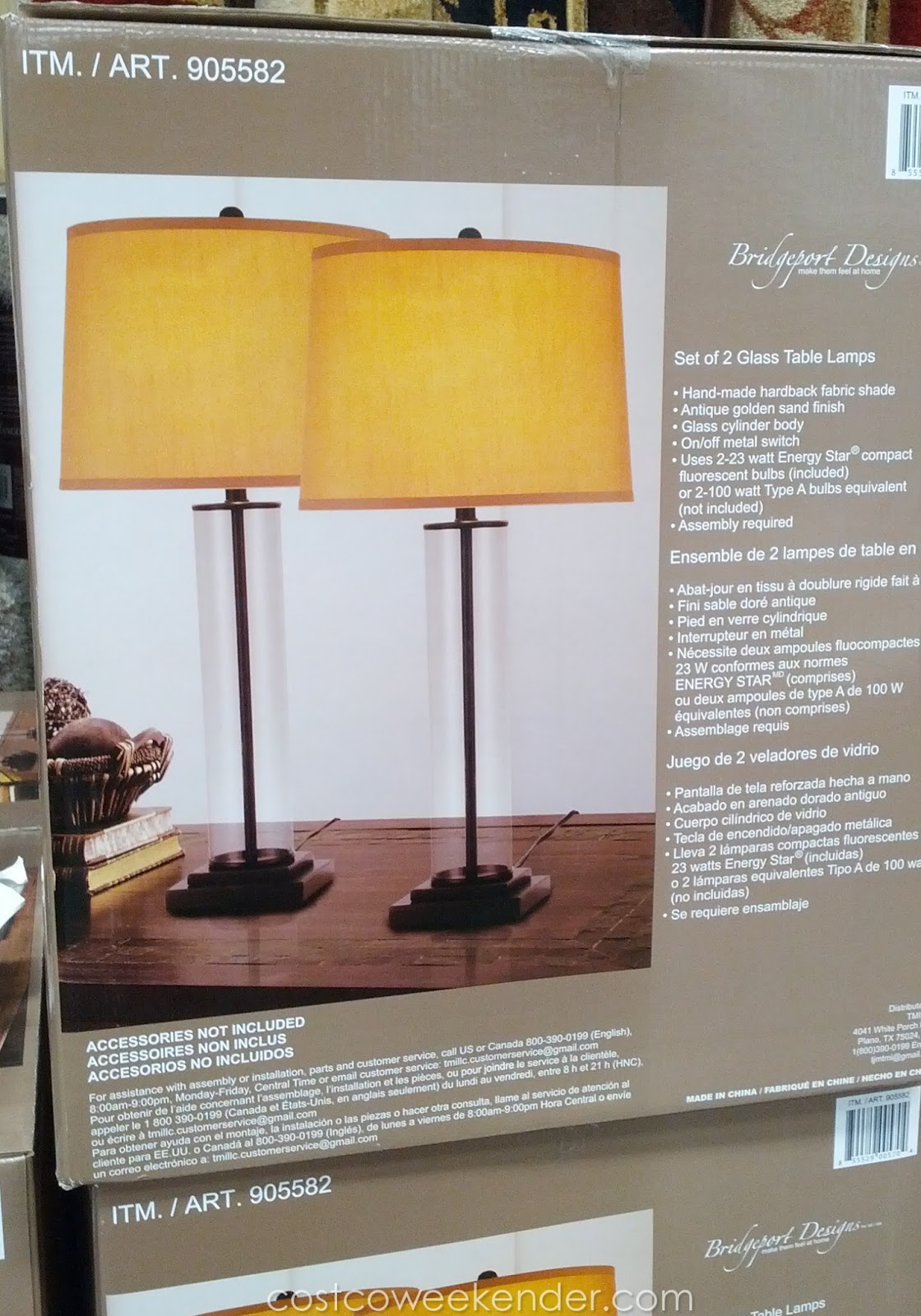 bridgeport designs table lamps costco