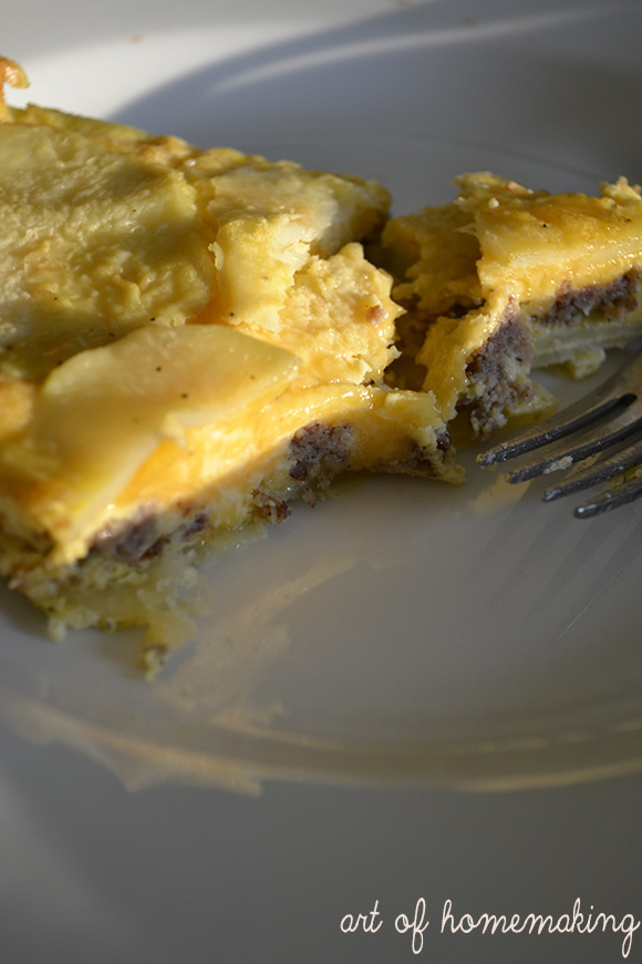 Sausage and Potato Frittata The Art of Homemaking