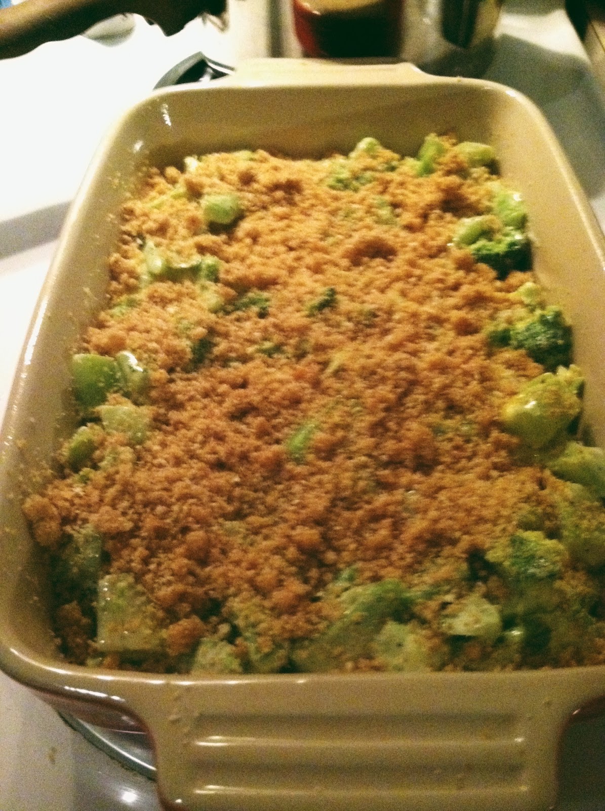 amber cooks broccoli and cheese casserole