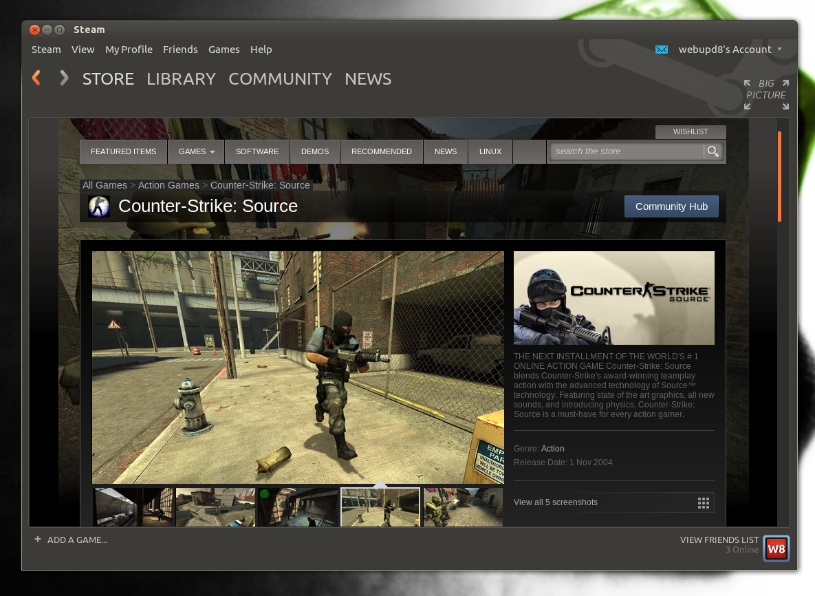 Half-Life And Counter-Strike Games Now Available Natively For Linux [Steam]  ~ Web Upd8: Ubuntu / Linux blog