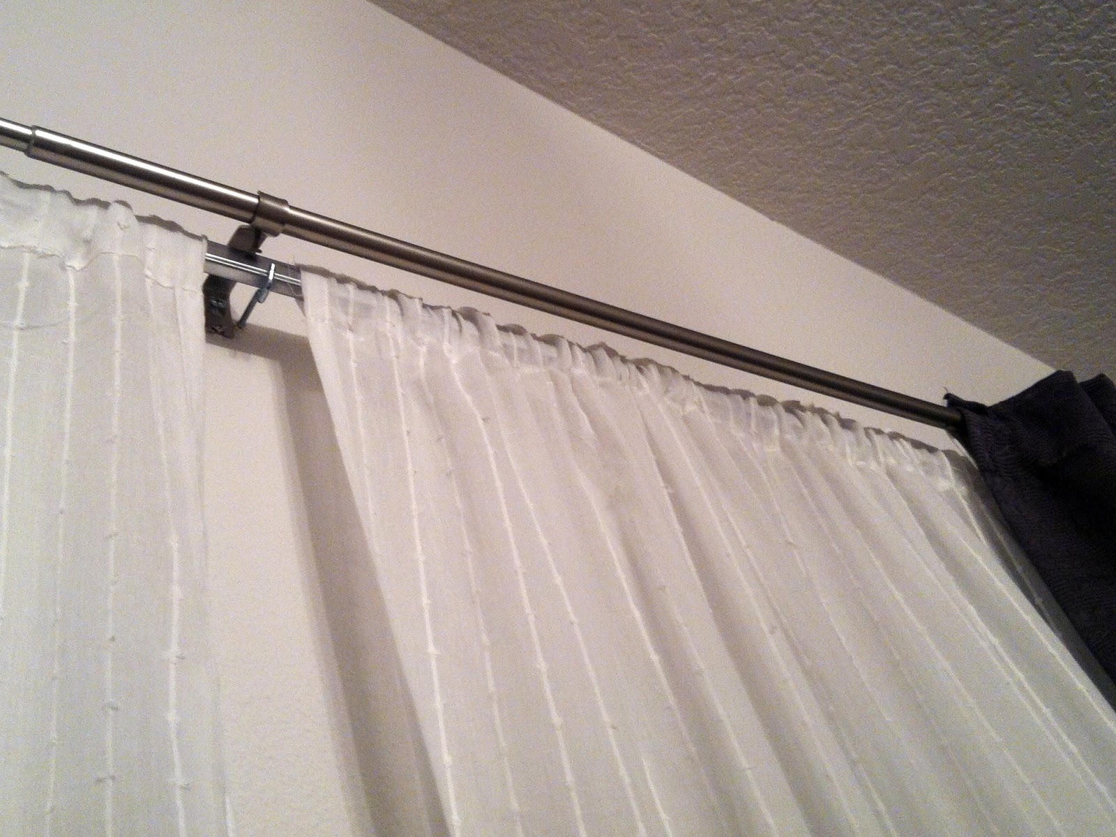 How To Hang Double Curtain Rods Installing Double Curtain Rods