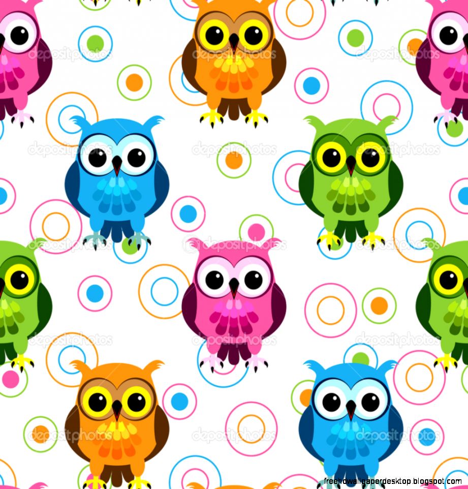 Cute Colorful Cartoon Owls Cute Colorful Cartoon Owls