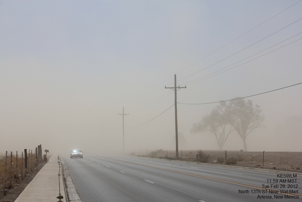 Video Of The Blinding Dust Storm In Artesia, NM Today.