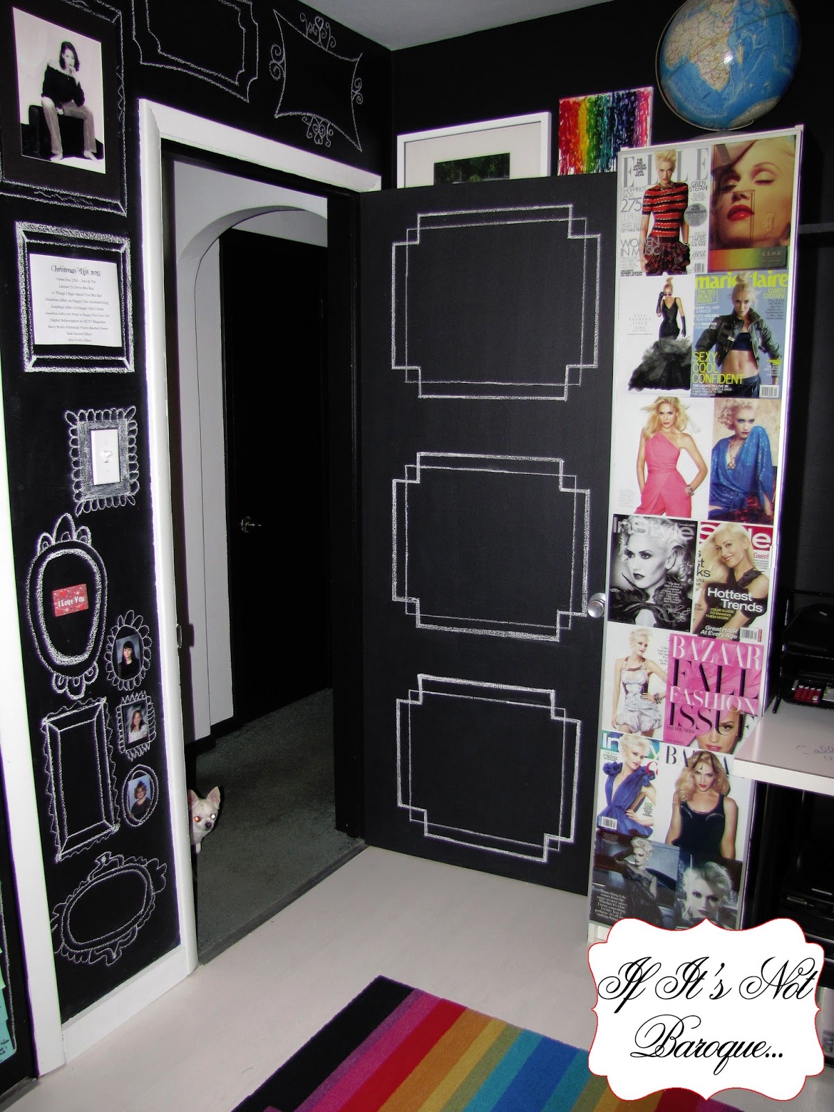 If It's Not Baroque... Chalkboard Interior Doors {Hallway Reveal Part 1}