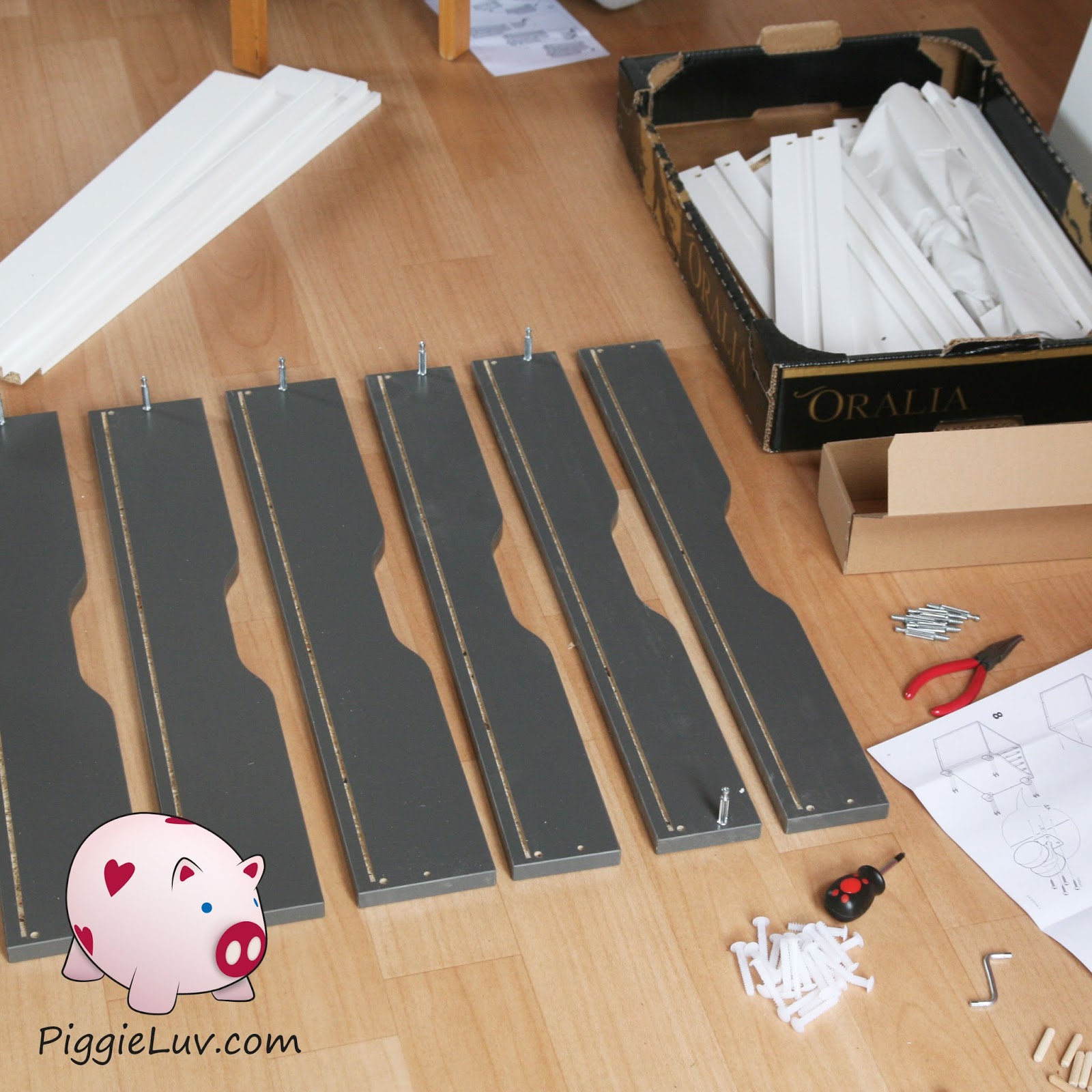 PiggieLuv Ikea Alex for nail polish storage!