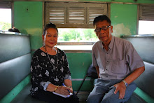 Pat and Mr Slim, train to Thailand, June 2012