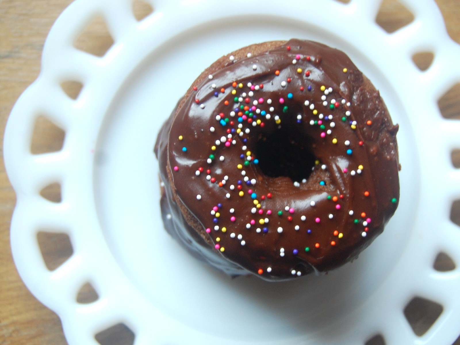 Cassie Craves Baked Chocolate Doughnuts with Chocolate Glaze