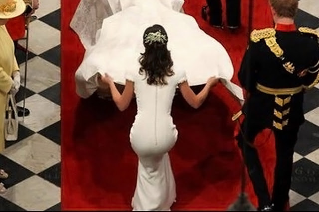 Pippa Middleton Hot Arse in tight Dress in Kate Middleton Wedding in Westminster Abbey
