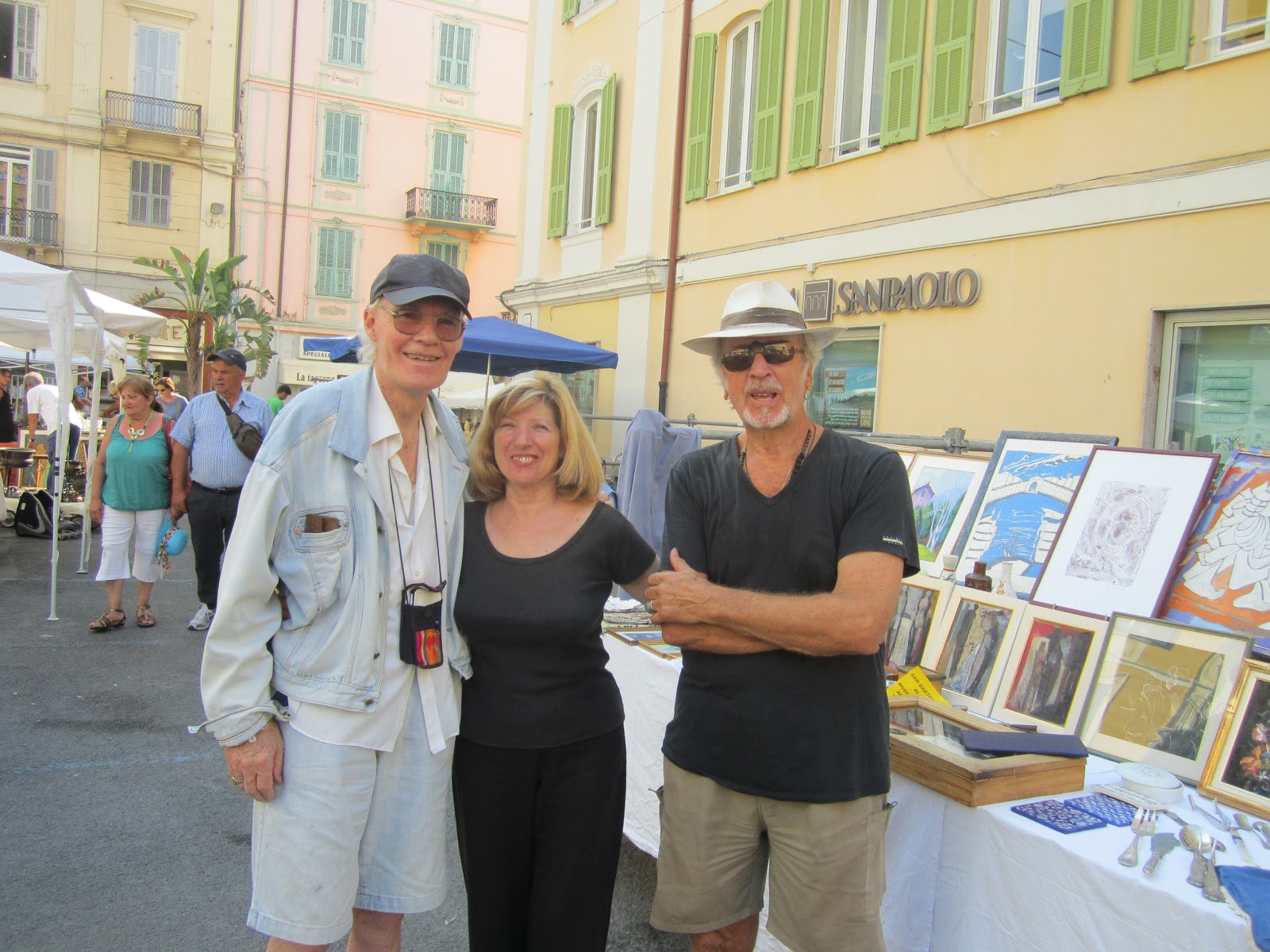 nella gilioli e marco gilioli al mercatino antiquario sanremo