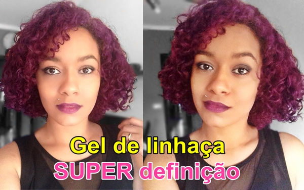 Definir cachos com gel de linhaça