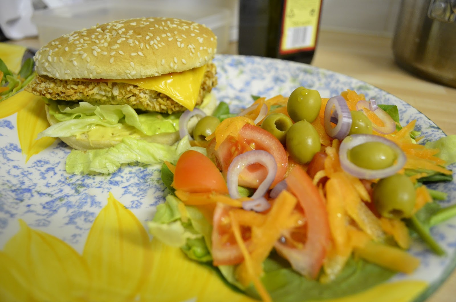 Panko Chicken Burgers with Honey Mustard Sauce Stuff and Spice