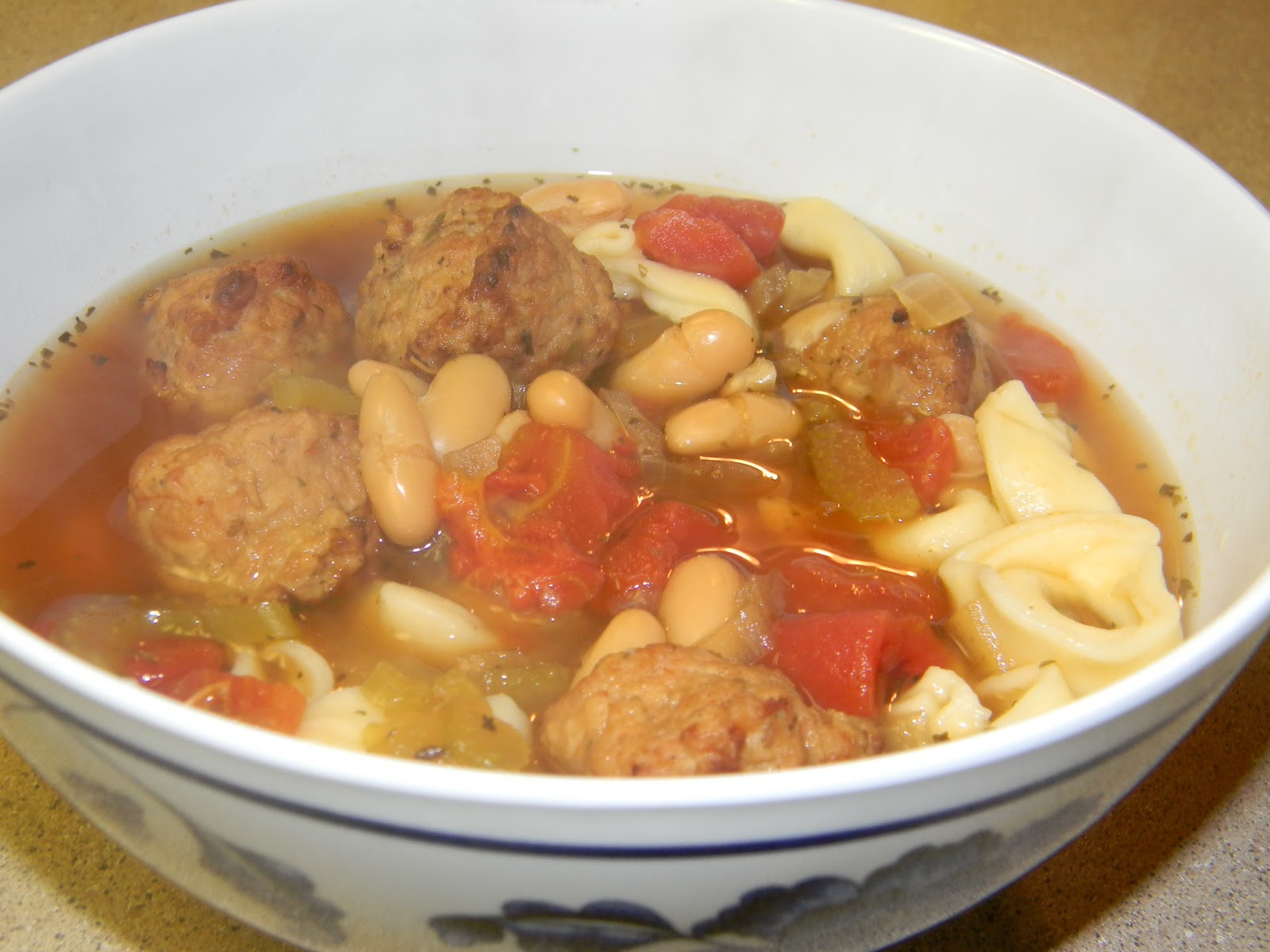 Ready, Set, Dig in! Crock Pot Turkey meatball and Tortellini Soup