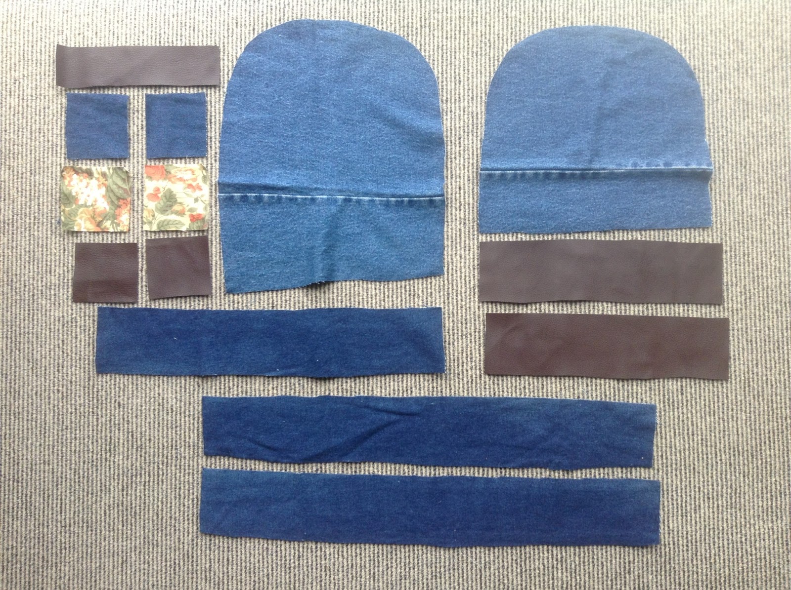 Salute to Cute Backpack Denim scraps