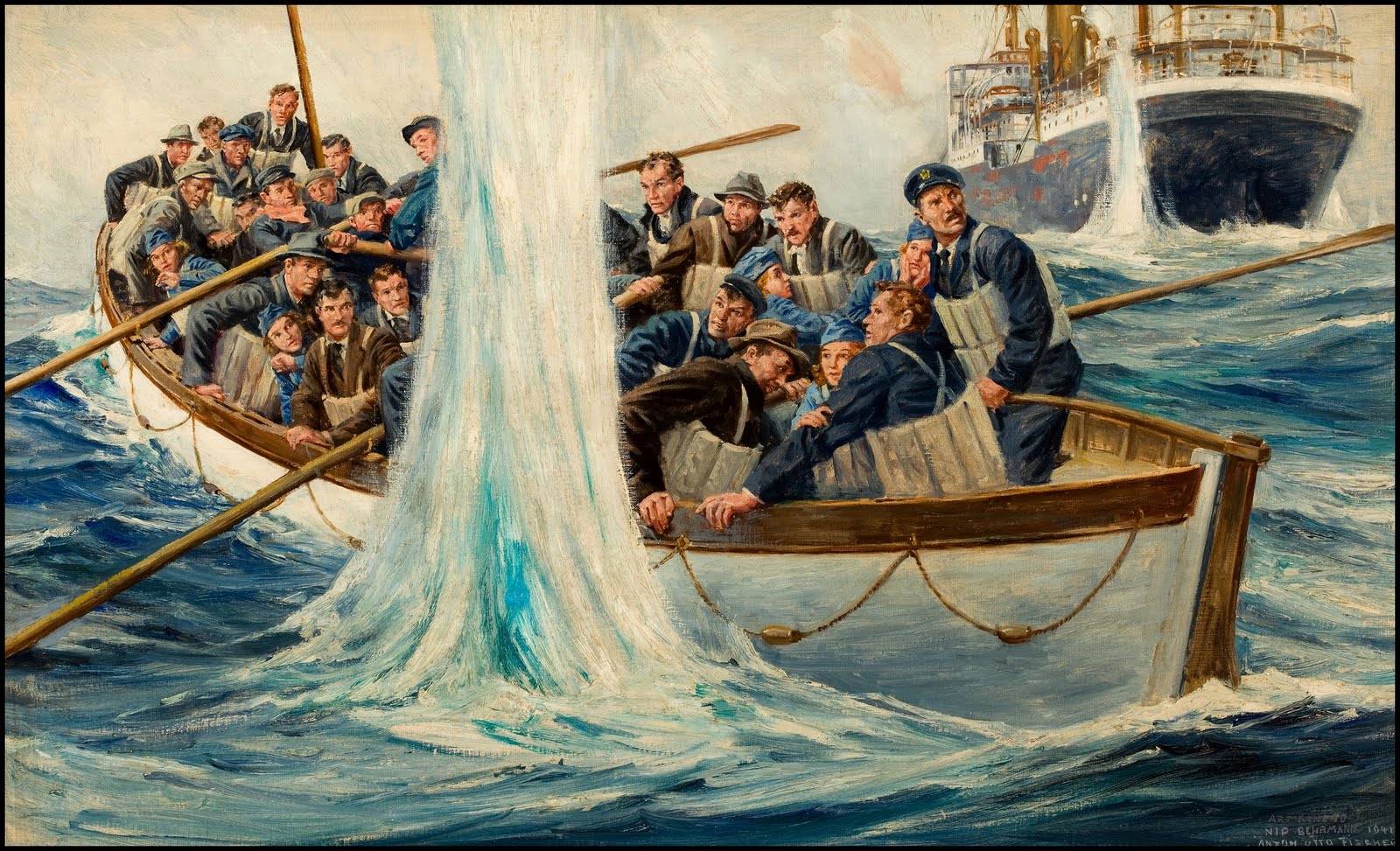 Fantasy Ink Maritime Paintings by Anton Otto Fischer