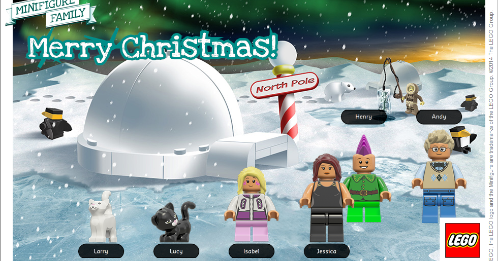 Save Green Being Green: Make Your Own Lego Family Holiday Card