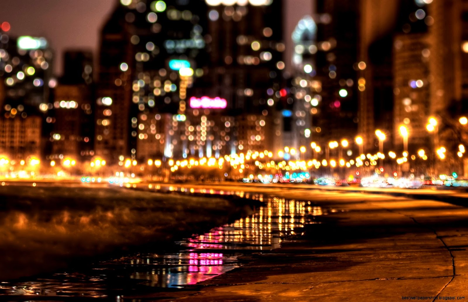 City Street Lights at Night City Street Lights at Night