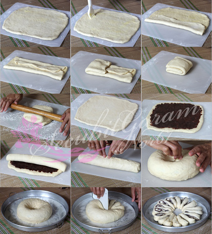 Secubit Garam Roti Bunga Berinti Kacang Merah The Making