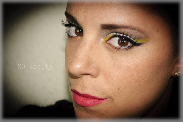 Eyeliner & colores locos, amarillo, coral, bronce, Eyeliner & crazy colors, yellow, coral, bronze, Silvia Quirós