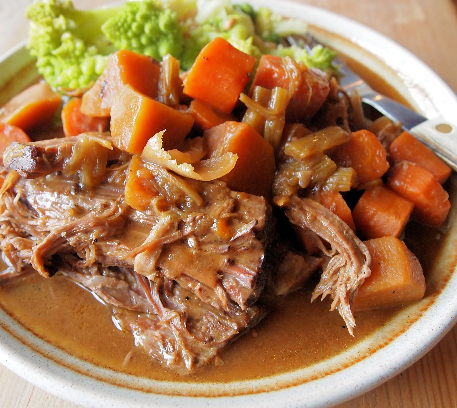 Slow Cooked Brisket of Beef with a Medley of Root Vegetables Slow Sunday