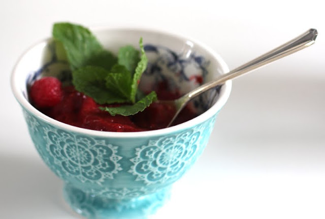 homemade Raspberry and Mint Sorbet Recipe Gelato Icecream