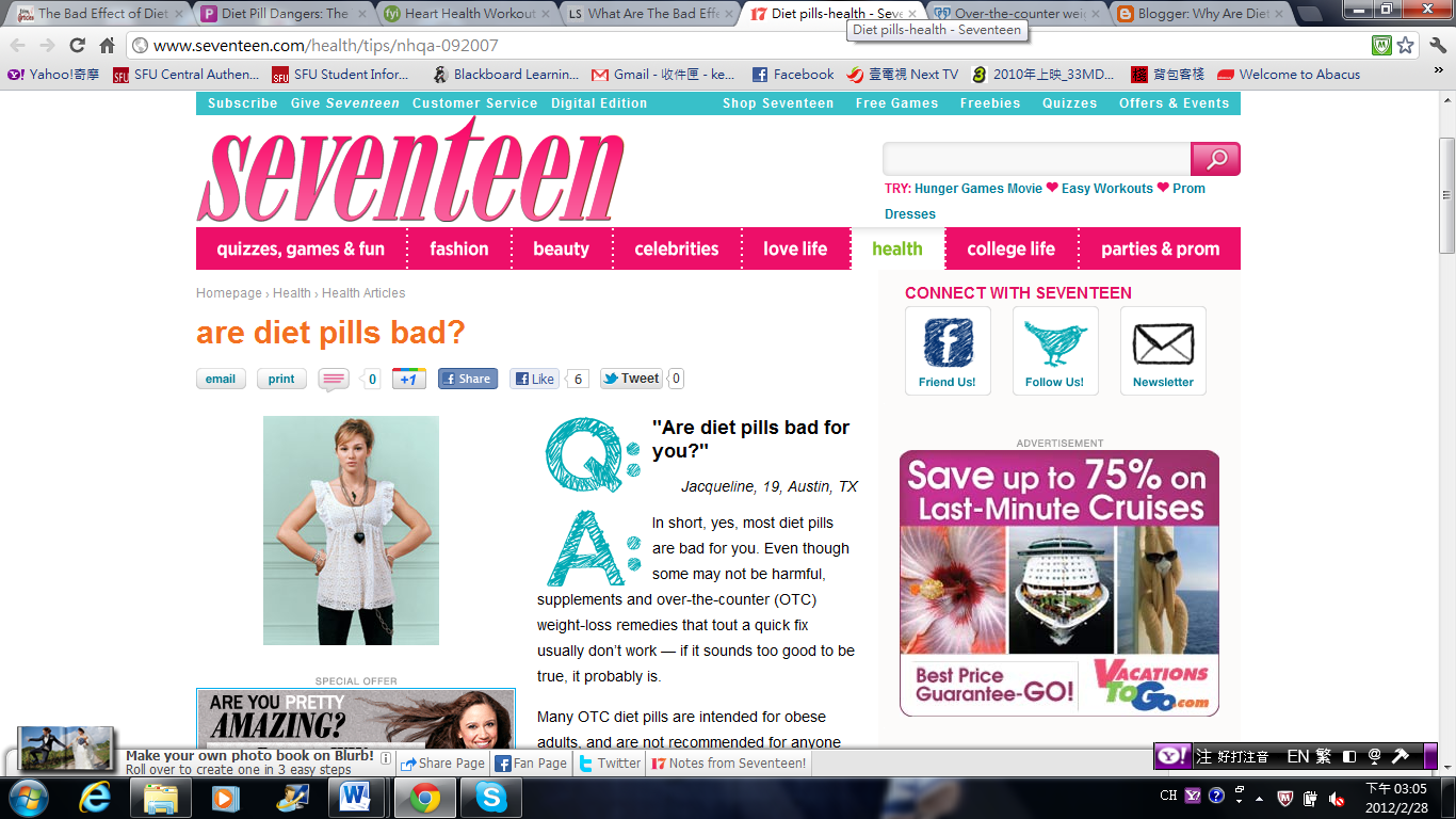 Why Are Diet Pills Bad For You ? February 2012